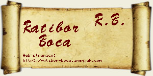 Ratibor Boca vizit kartica
